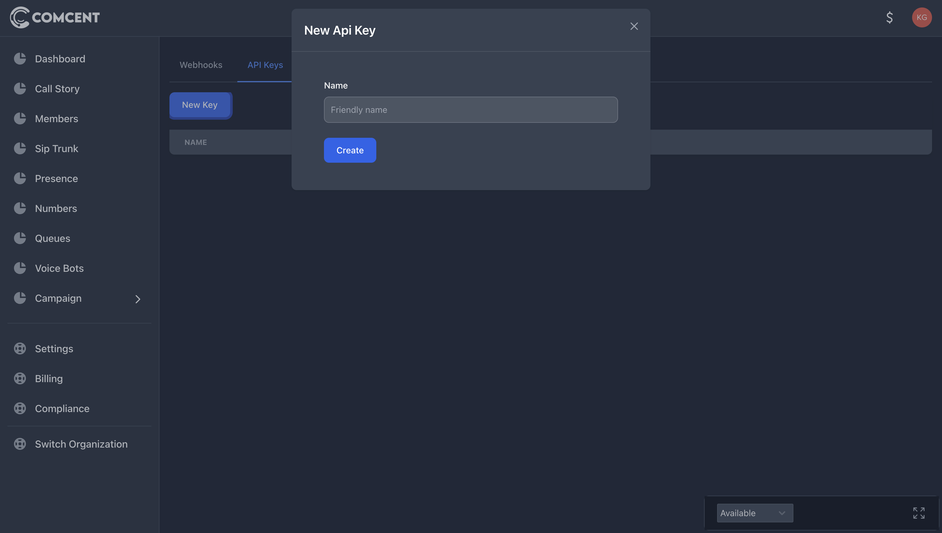 create api key